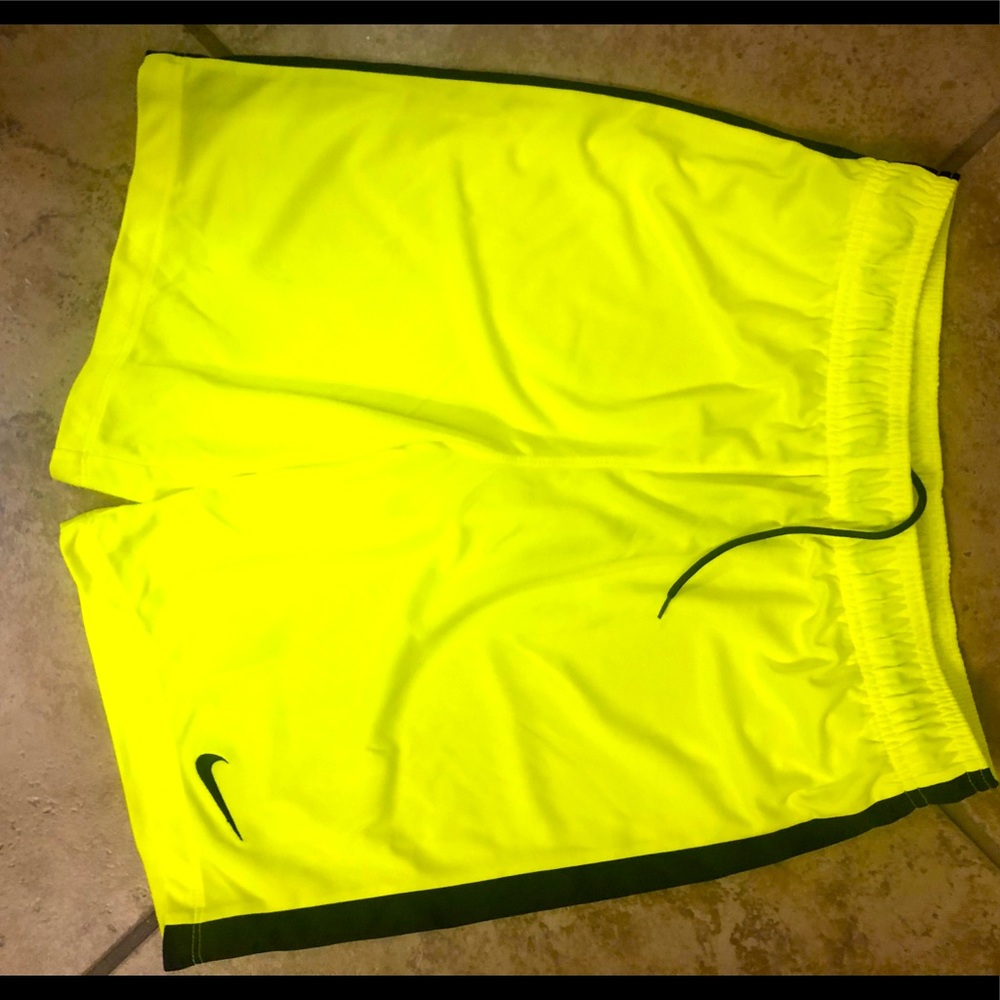 Nike Neon Yellow Men’s Dri Fit Shorts M